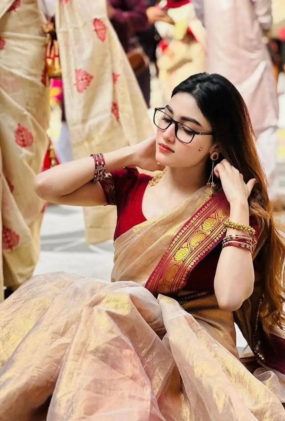 Indian Lama Silk Saree